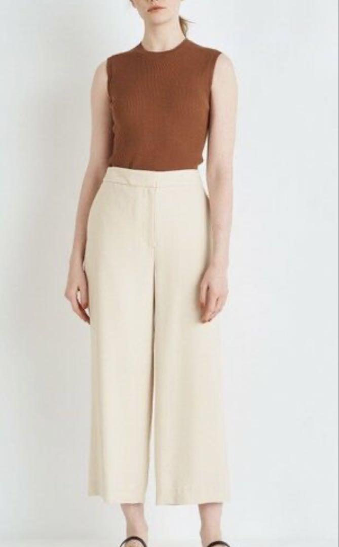 美品 Ballsey セミワイドパンツ 34 ベージュ お値引き 美品 Ballsey 上品セミワイドパンツ 34 ベージュ
