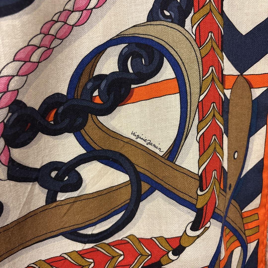 美品 エルメス カシミアシルク140