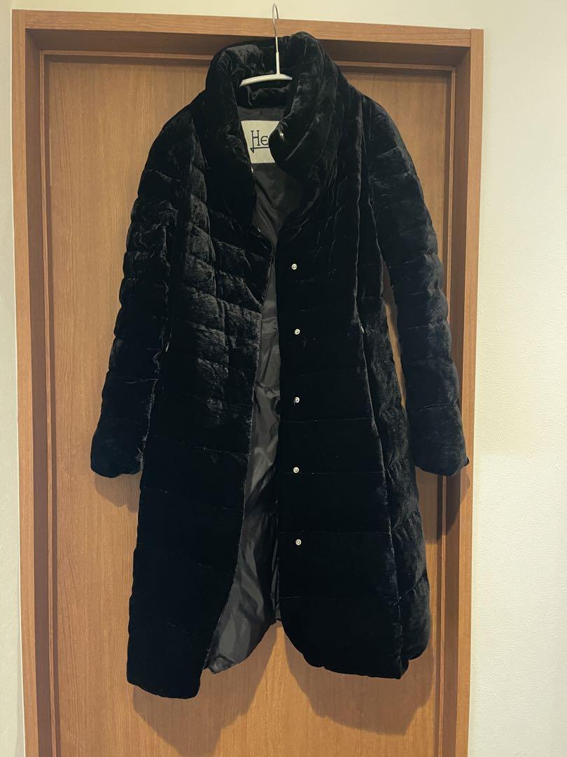 Herno ヘルノダウンコート シルク混 ペロア生地