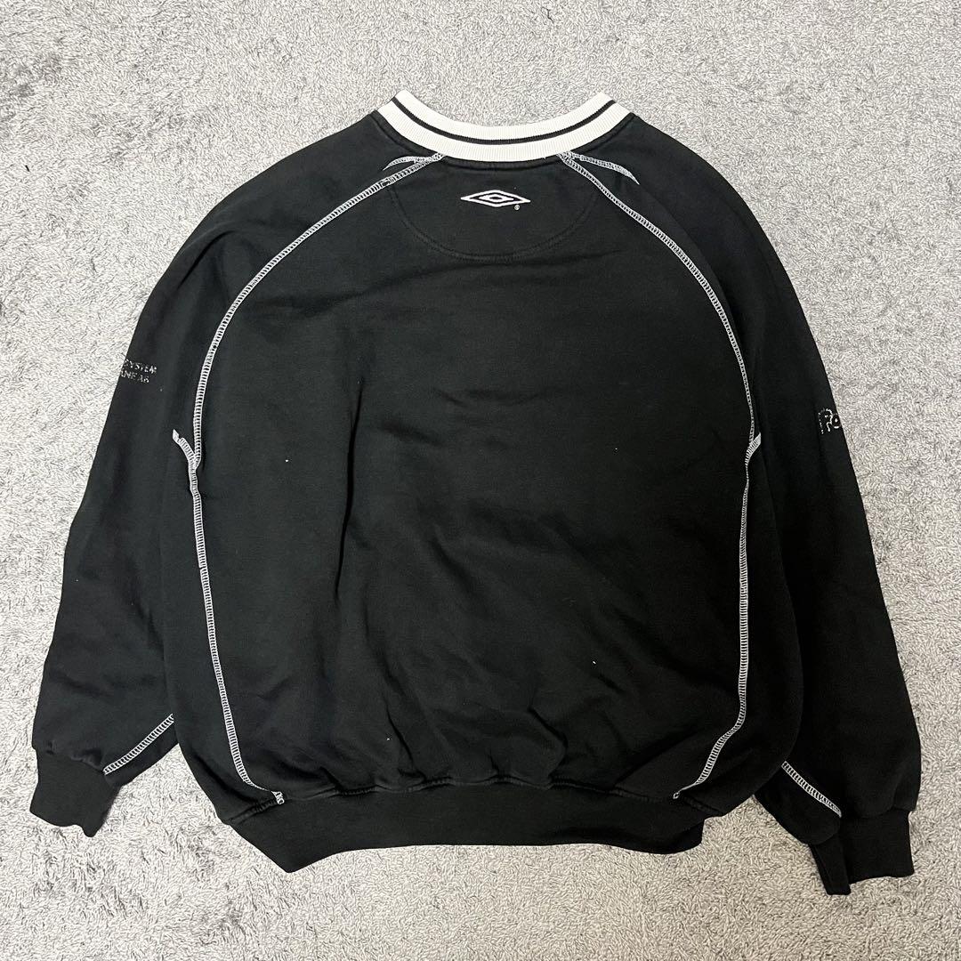 90s 00s UMBRO ラグラン スウェットシャツ Lサイズ ブラック