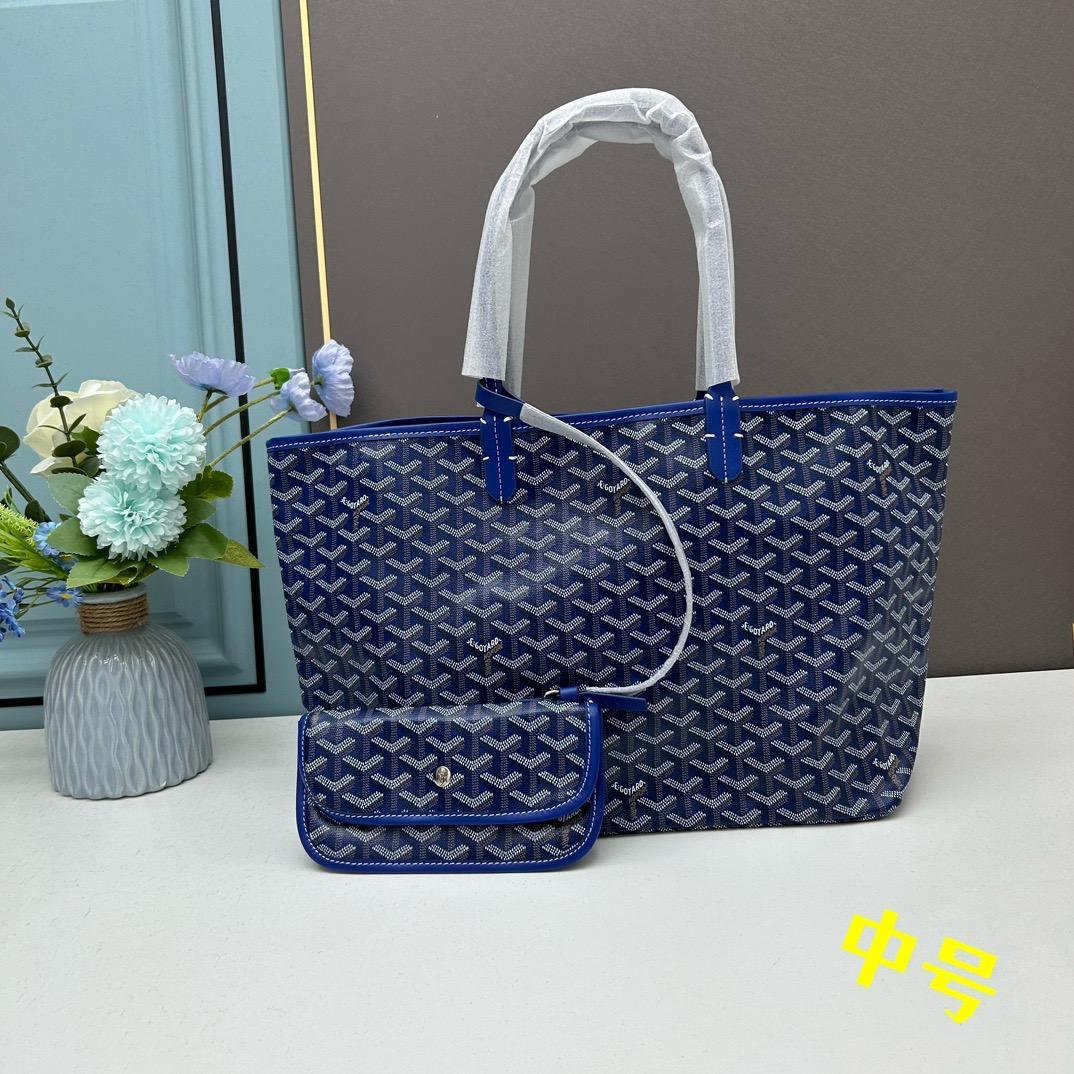 未使用ブルーの大容量レディーストートバッグ