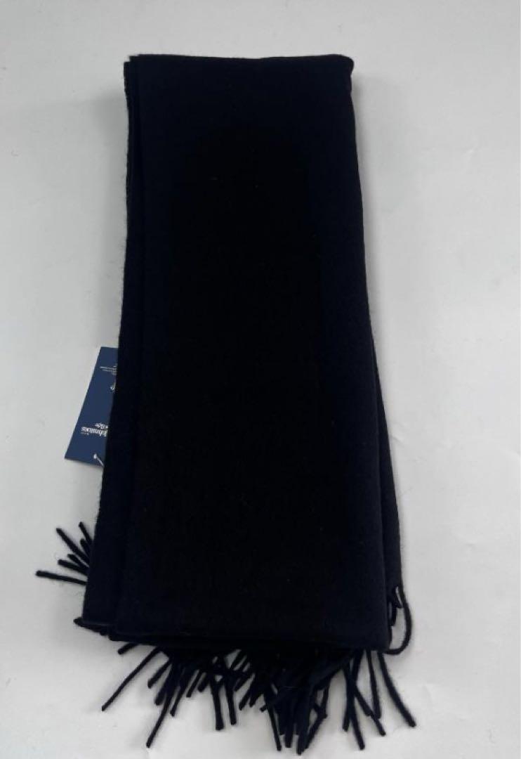 美品 ジョンストンズ カシミヤ100％ 大判ストール ブラック 黒 美品 ジョンストンズ カシミヤ100％ 大判ストール ブラック 黒