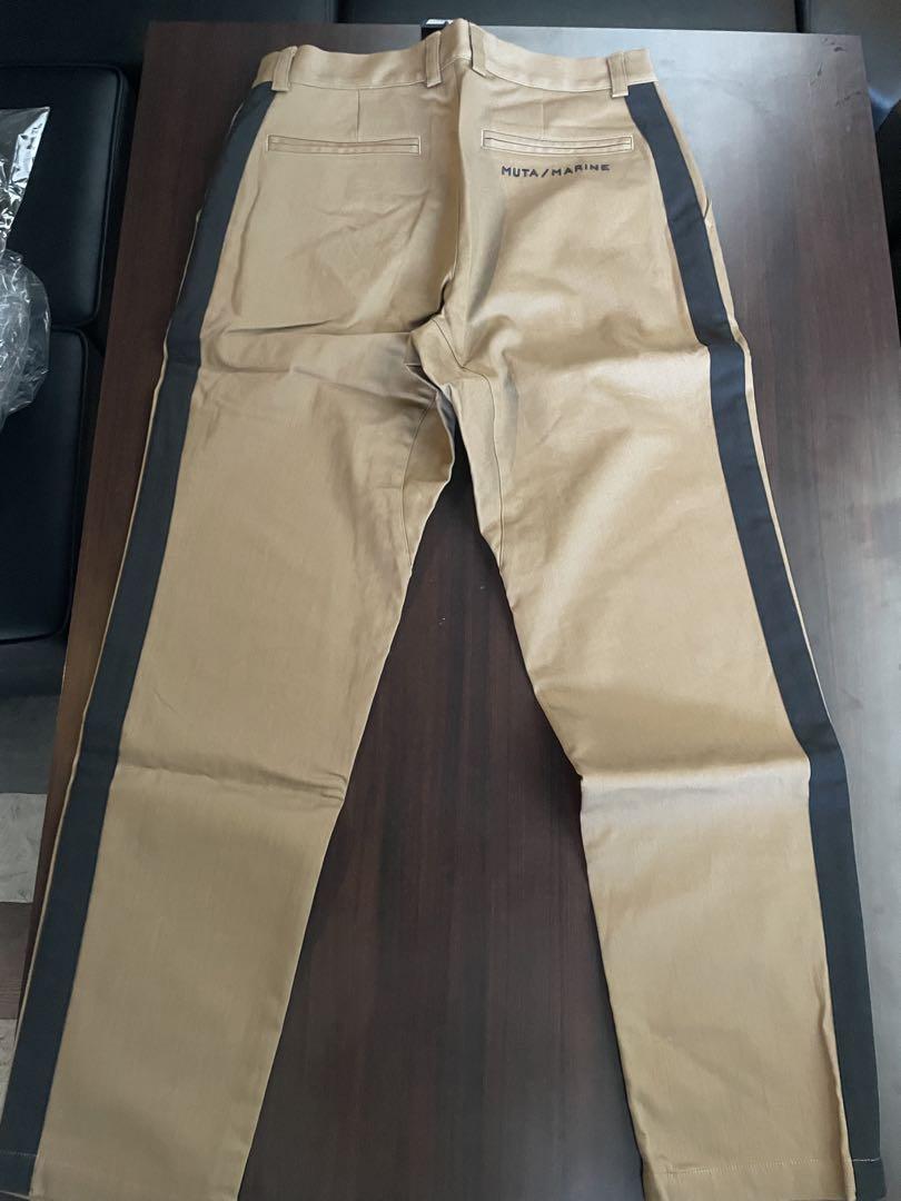 MUTA/MARINE ベージュ スリムフィットパンツ