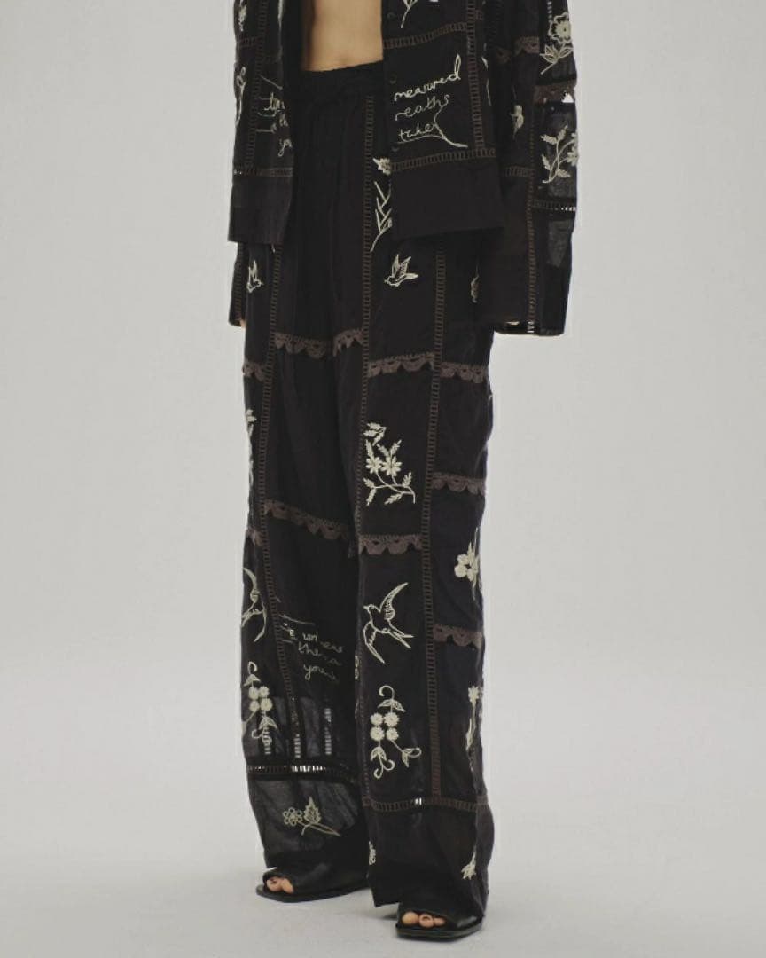 TODAYFUL EmbroideryPatchworkTrousers 36(11000円)
