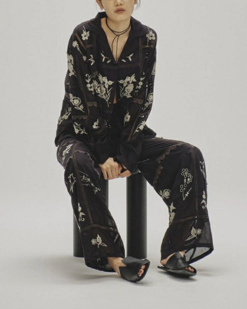 TODAYFUL EmbroideryPatchworkTrousers 36 ファッション レディース パンツ(11000円)