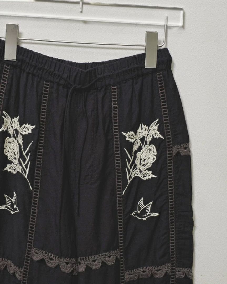 TODAYFUL EmbroideryPatchworkTrousers 36 ファッション レディース パンツ(11000円)