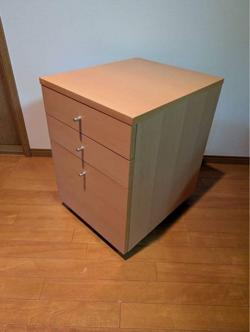 【思いきって値下げ】無印良品 タモ 3段チェスト キャビネット　廃盤 美品！ 無印良品タモ3段チェストキャビネット廃盤