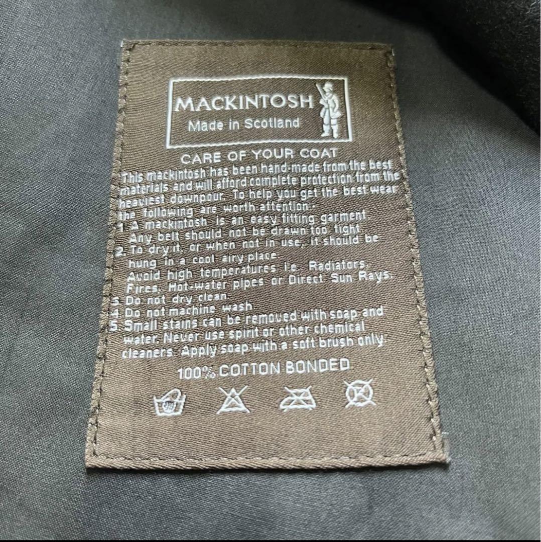 Macintosh ゴム引きステンカラーコート　希少なライナー付