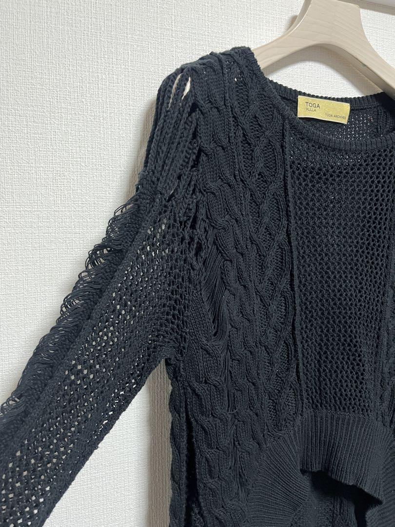 選ぶなら TOGA ARCHIVESコットンケーブルショートニット PULLA】TOGA トップス