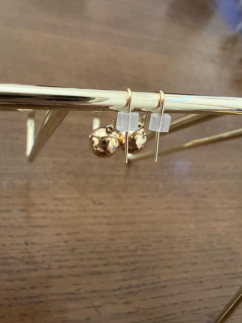 【新品】ミラーボール6mm K18フックピアス