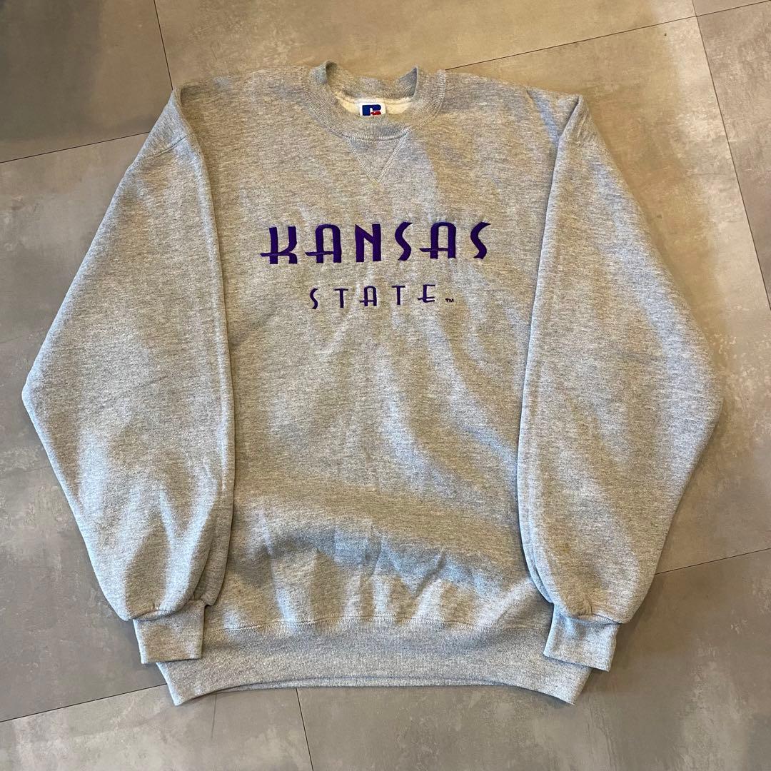 90s Russell Athletic KANSAS STATE Sweat 独特の素材 www
