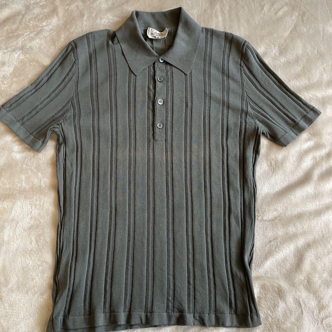 HERMESニットポロシャツ