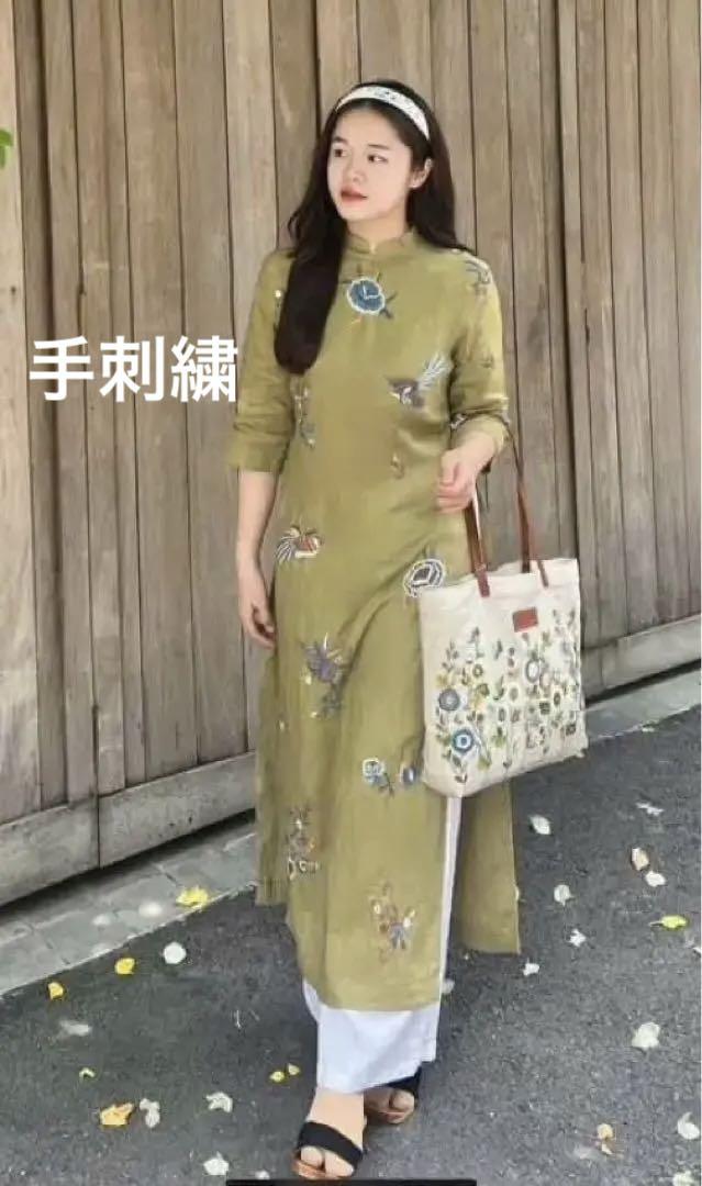 No101]ベトナムハンドメイドアオザイ(Áo dài Việt Nam)