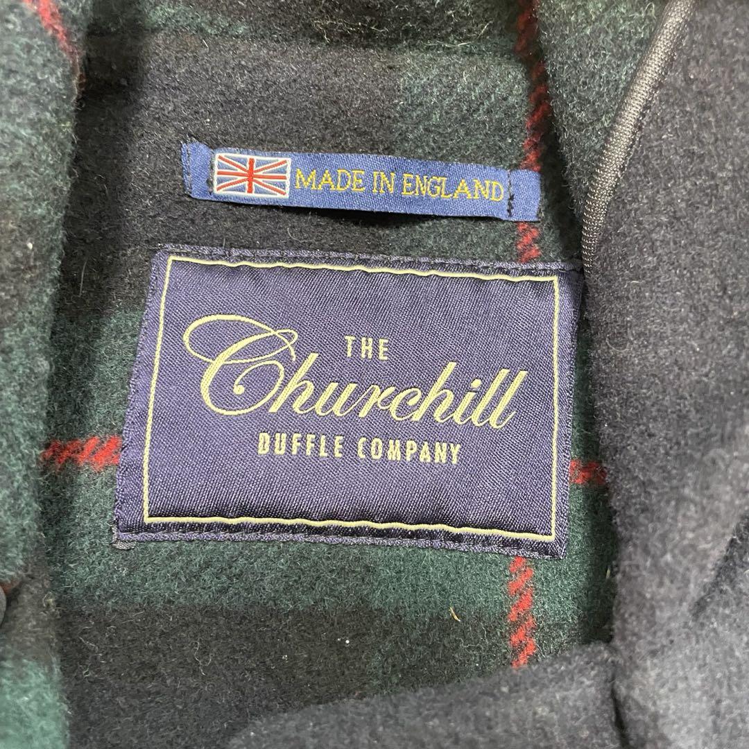 ネイビー フード付き ダッフルコートCHURCHILL チャーチル
