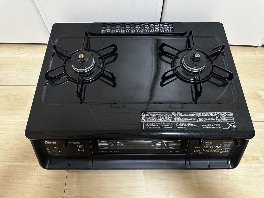 2020年製Paloma ガスコンロ エブリシェフ IC-730WA-R都市ガス