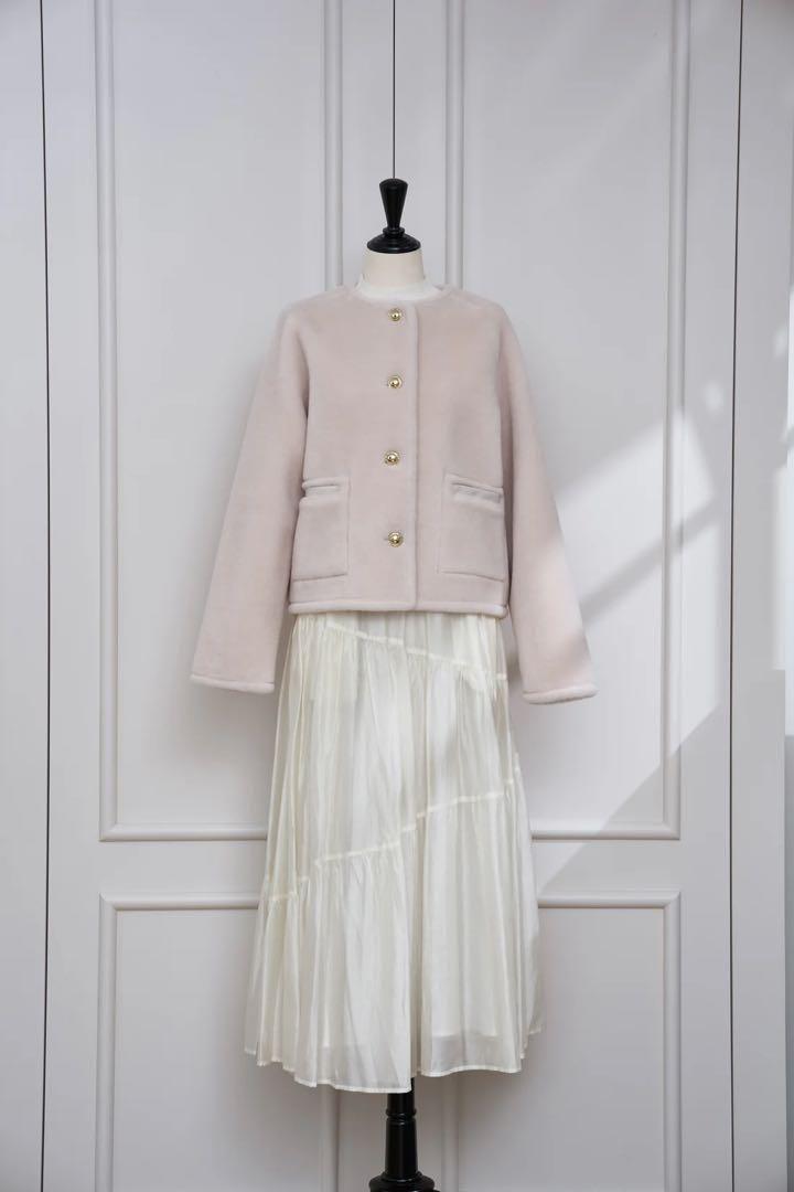 直営店に限定 Short Wool Lausanne Coat メルカリ - petale pink - ジャケット・アウター