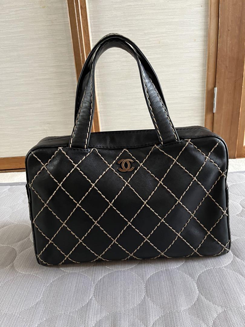 美品✴︎CHANEL トート バッグ ワイルドステッチ 黒 ブラック