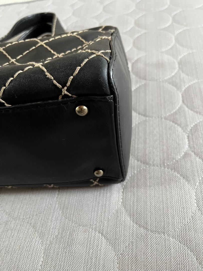美品✴︎CHANEL トート バッグ ワイルドステッチ 黒 ブラック