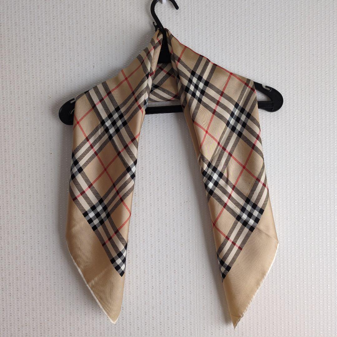 69 超美品　バーバリー　Burberrys チェック柄　スカーフ バーバリー BURBERRY BURBERRY バーバリーチェック シルク