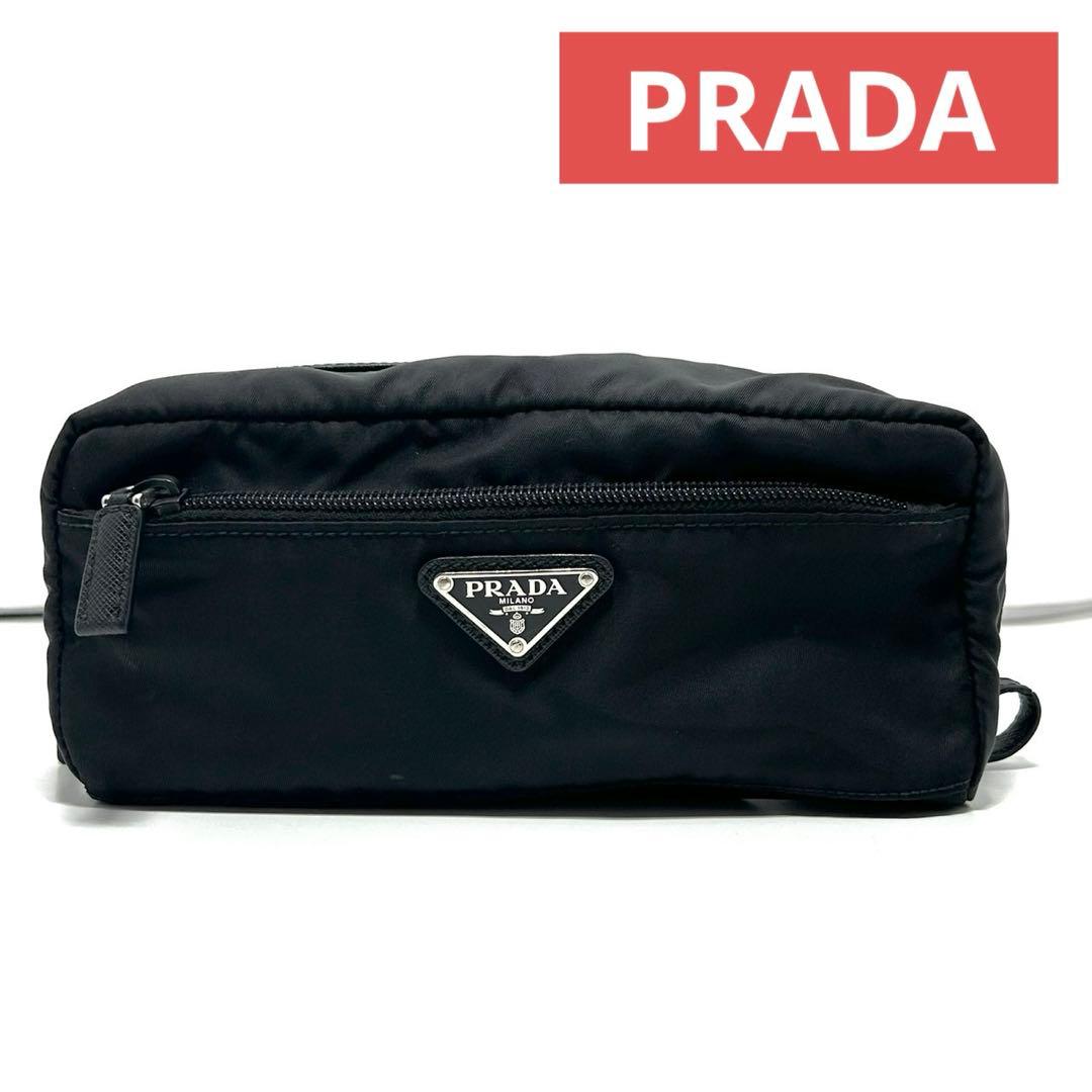 プラダ ハンドバッグ クラッチバッグ セカンドバッグ メンズ wファスナー ロゴPRADA