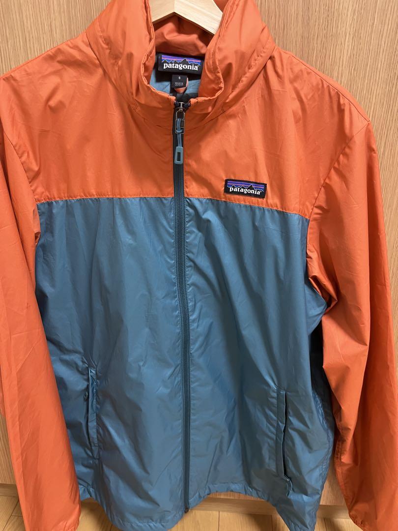 patagonia ナイロンジャケット S オレンジ/グリーン - メルカリ