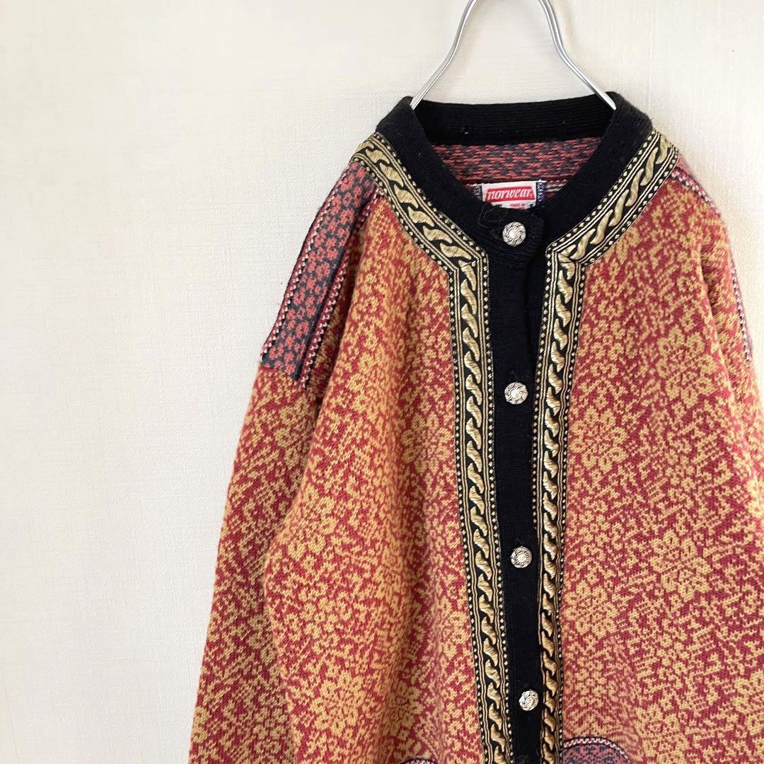 最安挑戦! 高級感ヴィンテージ エスニック調 豪華な刺繍 ニット
