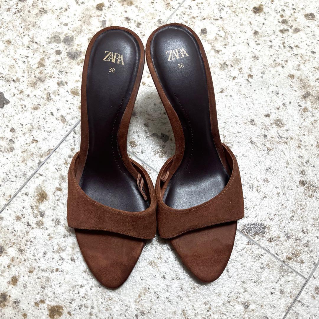 ☆ドイツ発*ZARA*新作*本革スエードヒールサンダル/ST☆ ☆ドイツ発*ZARA*新作*本革スエードヒールミュール/DH☆ (ZARA