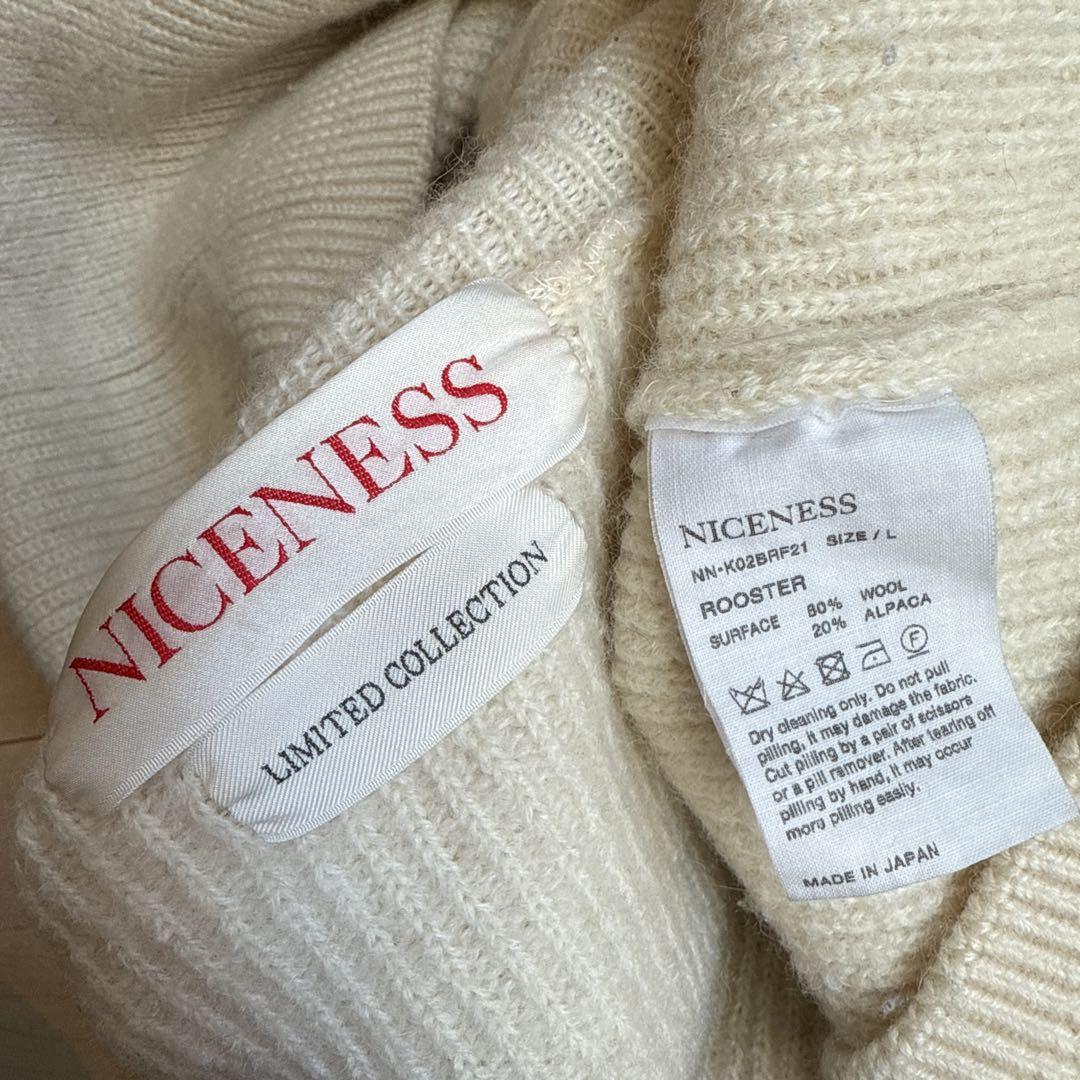 NICENESS ROOSTER ウールアルパカタートルネックセーター