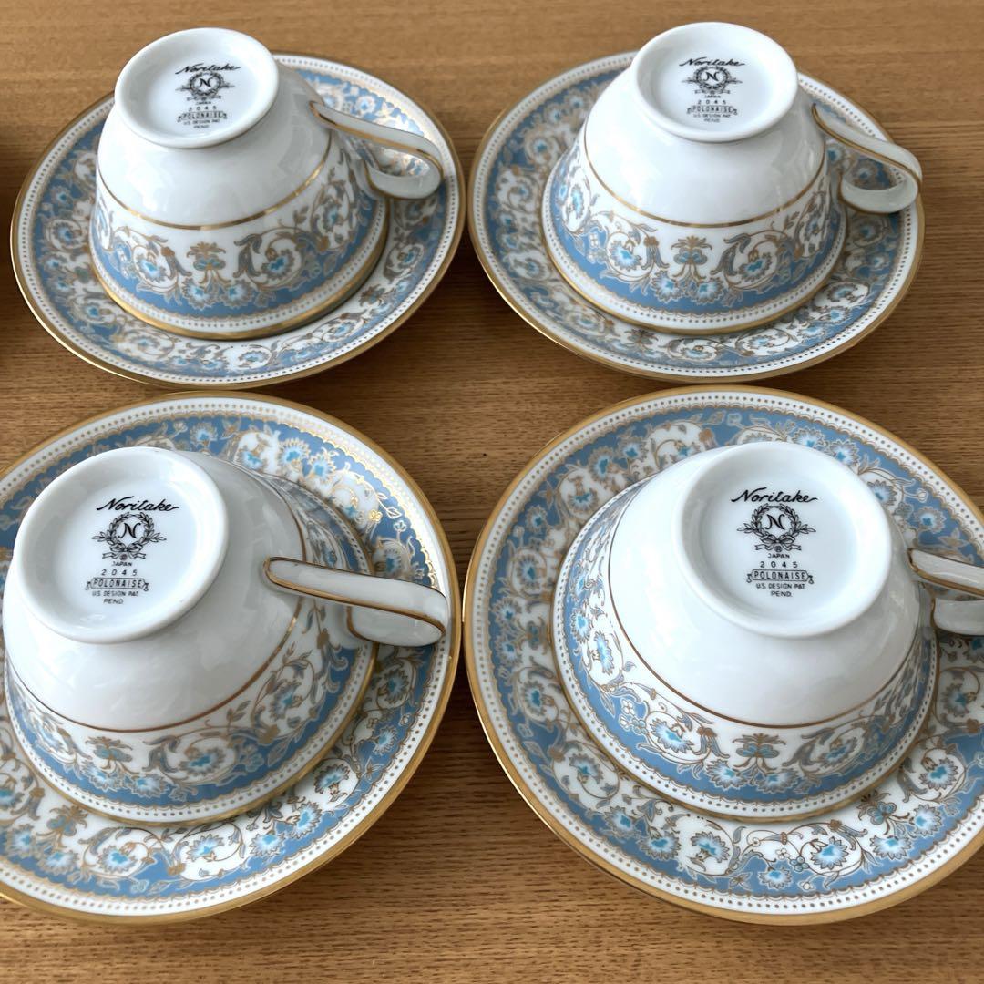 ノリタケ　ポロネーズ　ティーカップ&ソーサー　6客　セット