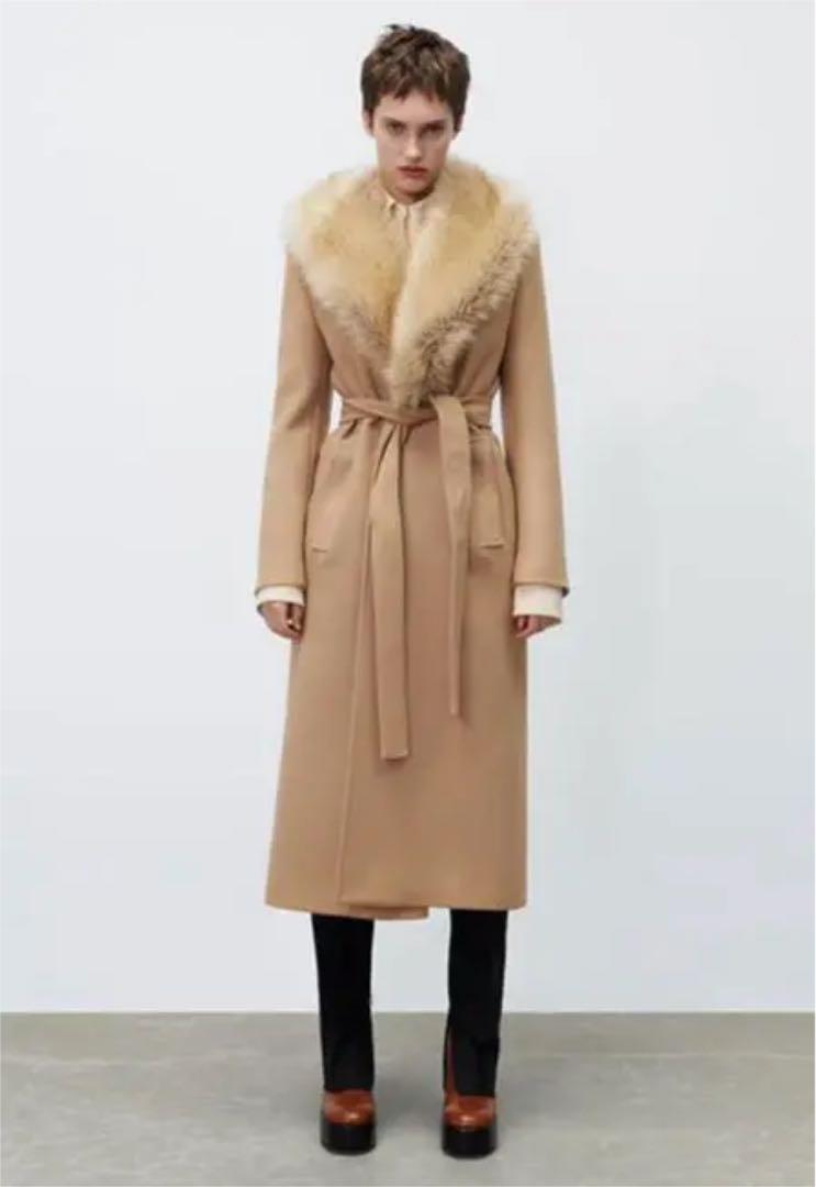 大特価在庫 新品未使用タグ付き✴︎ZARA✴︎ウールロングコート XSサイズ ファー xBwfQ-m34171590852 在庫安い