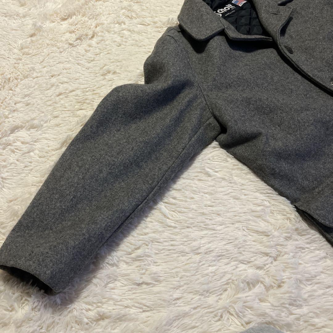 SCHOTT ピーコート ジャケット USA製 灰色 40 スターボタン グレー SCHOTT ピーコート ジャケット USA製 灰色 40 スターボタン グレー