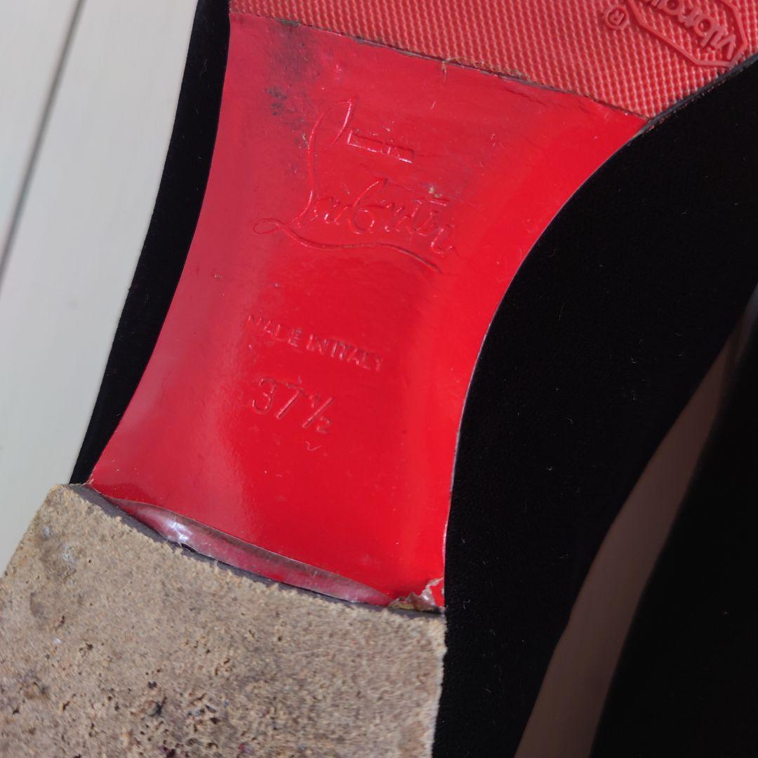 Christian　Louboutin　フラット　パンプス　リボン　スリッポン