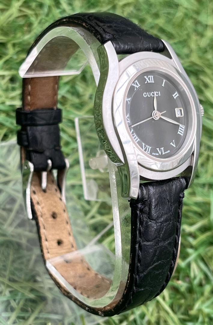 美品◎GUCCI グッチ 5500L 黒文字盤 レディース　ヴィンテージ腕時計