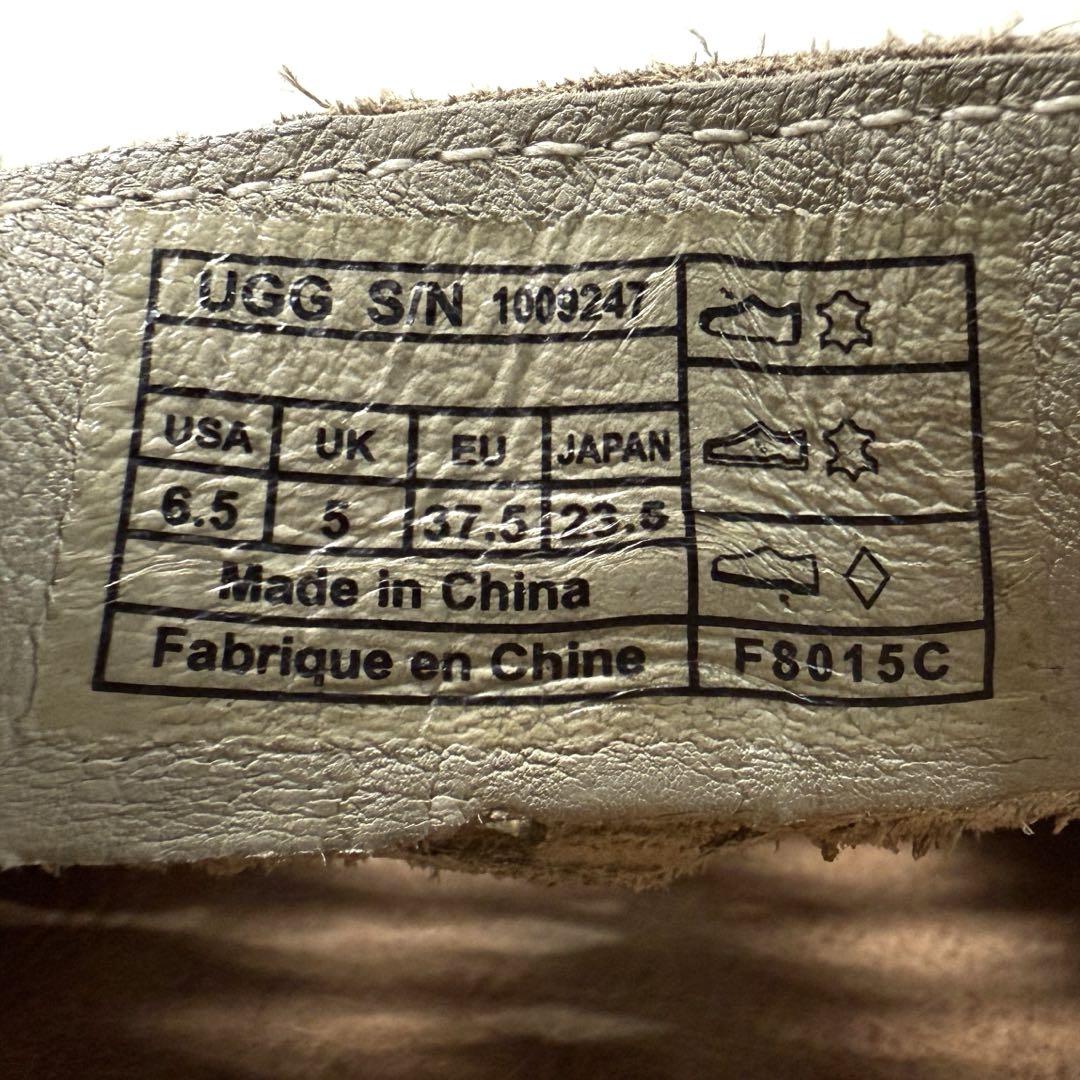 レア UGG アグ モカシン ゴールド 23.5cm スリッポン 編み込みす