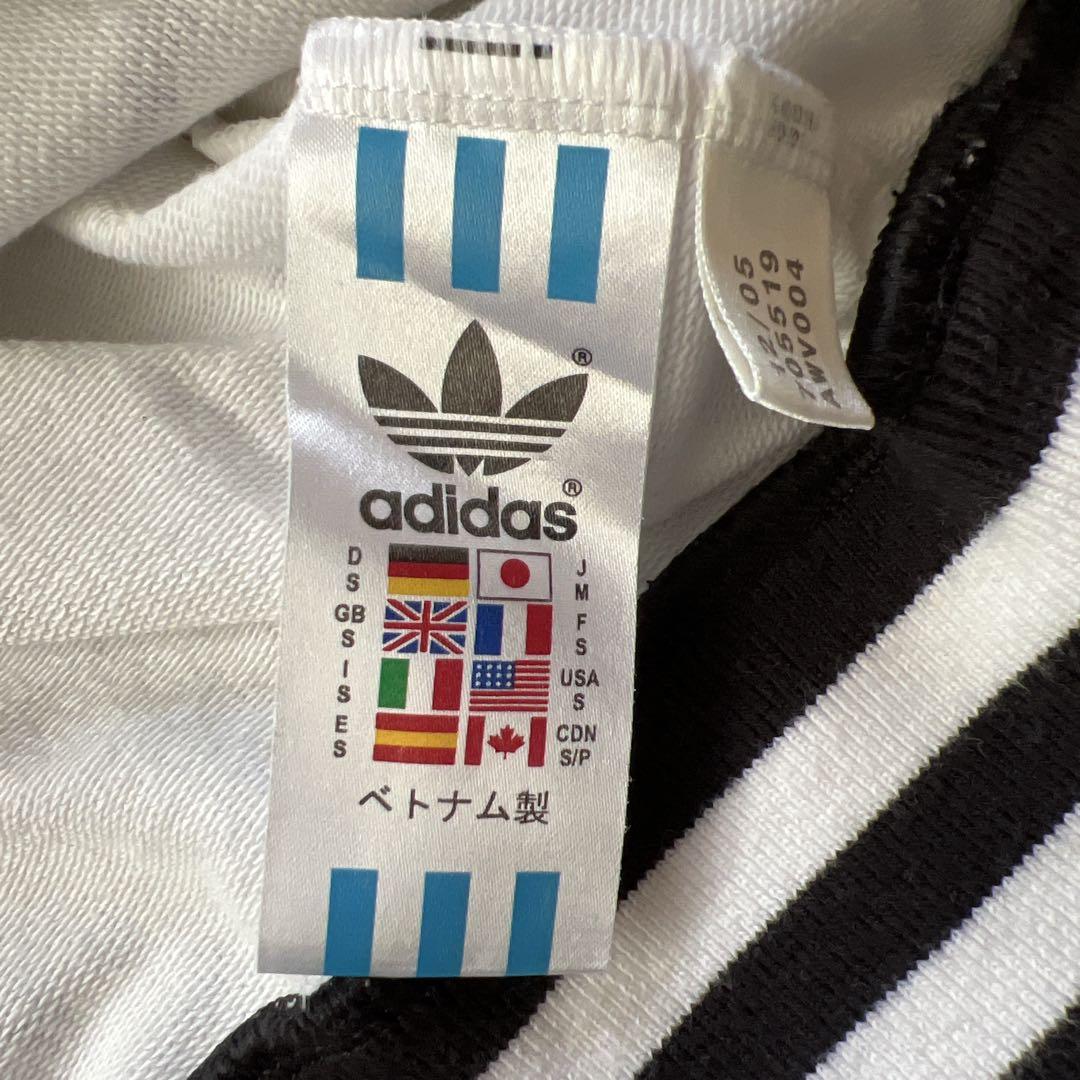 ヴィンテージ　adidas ハーフジップ ストライプ スウェット