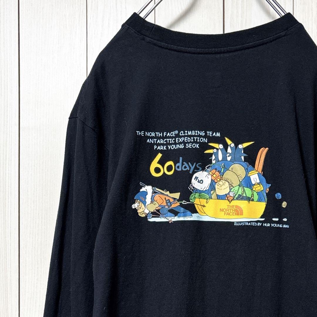 ノースフェイス Tシャツ 長袖 バックプリント ロンＴ 60daysデザイン