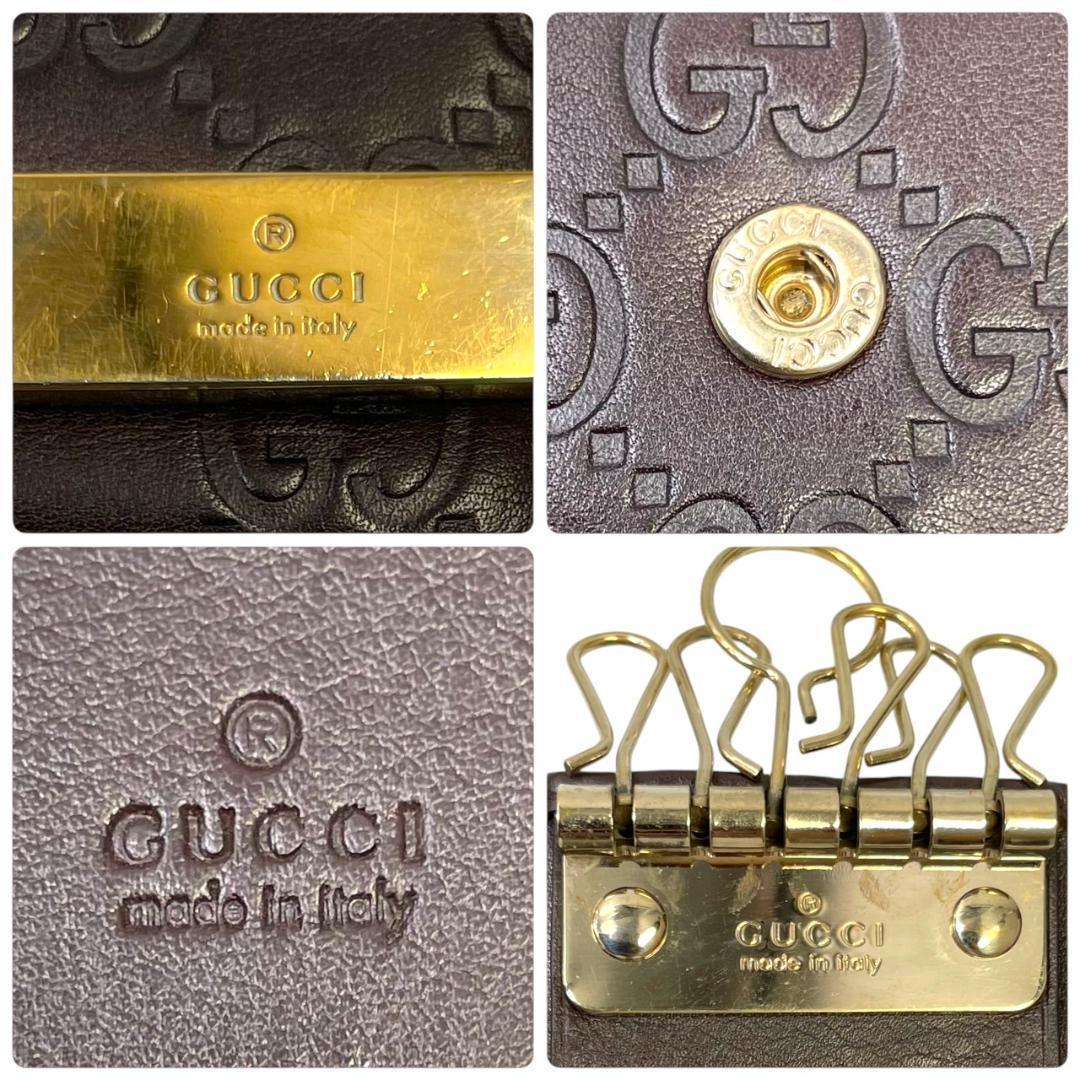 【美品 箱付き】 GUCCI グッチ キーケース グッチシマ レザー GG