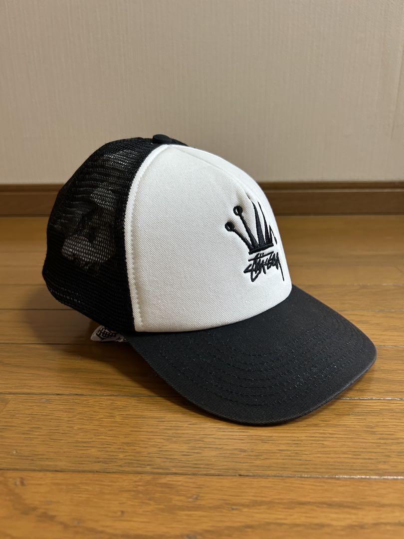 Stussy メッシュキャップ ホワイト/ブラック - メルカリ