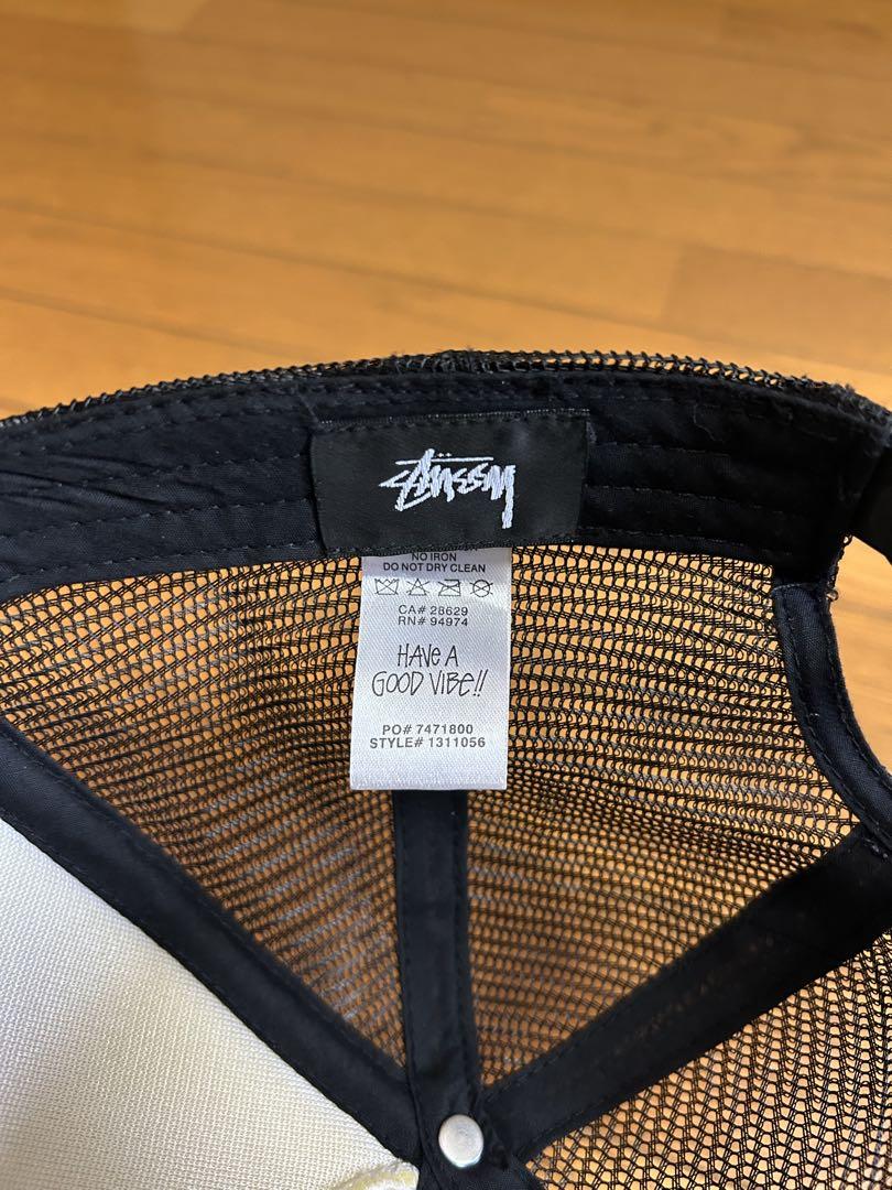 Stussy メッシュキャップ ホワイト/ブラック