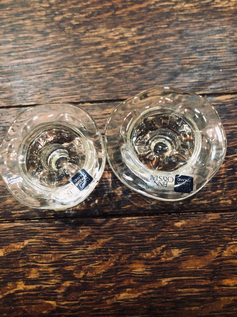 ARABIA FINLAND CRYSTAL キャンドルホルダー2個セット