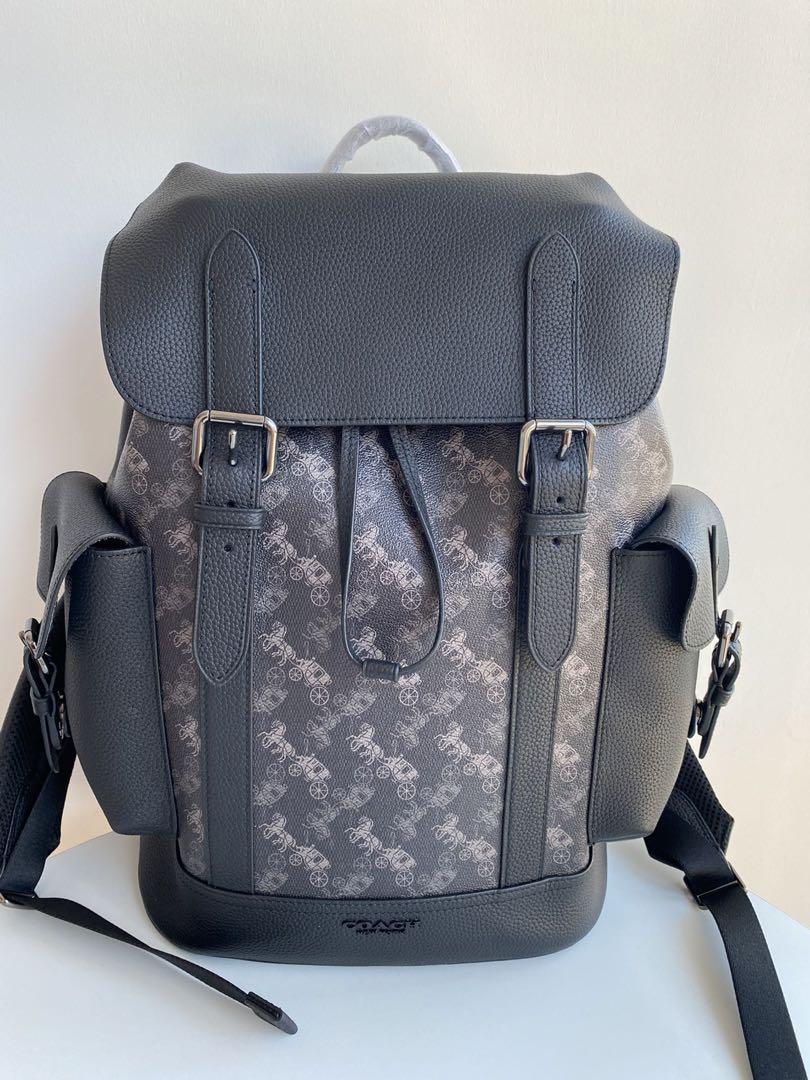極美品 COACH コーチ ヒッチ バックパック オールレザー シボ革