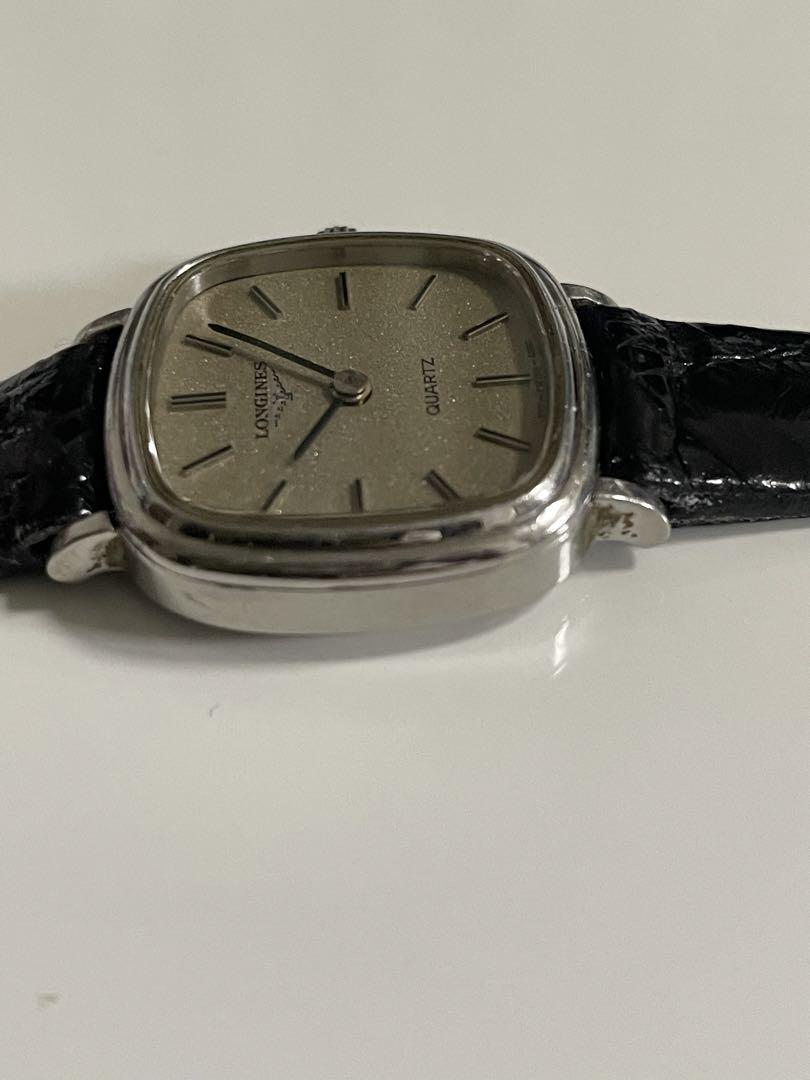 LONGINES ロンジン クォーツ レディース腕時計 スクエア シルバー文字盤