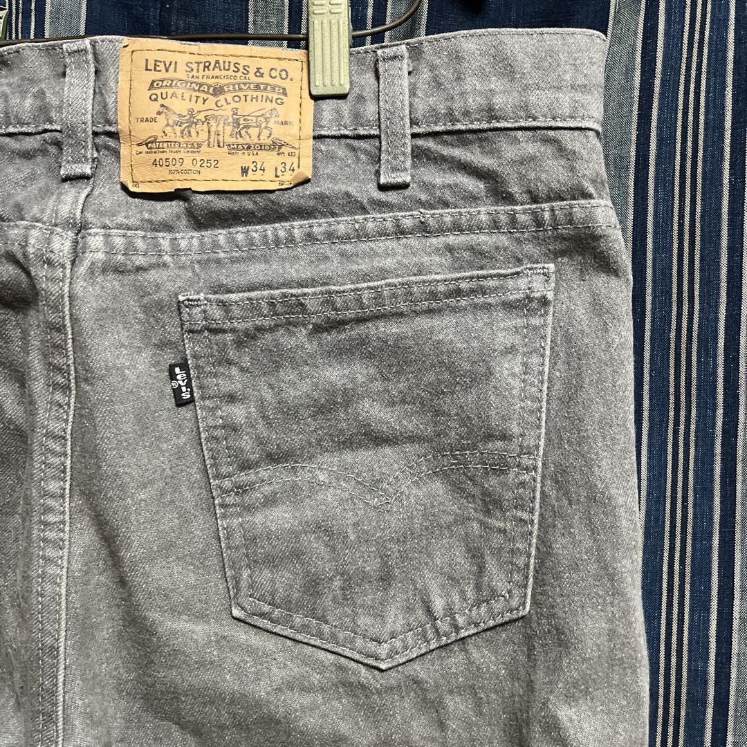 80年代 levi's 509 usa 先染め 灰