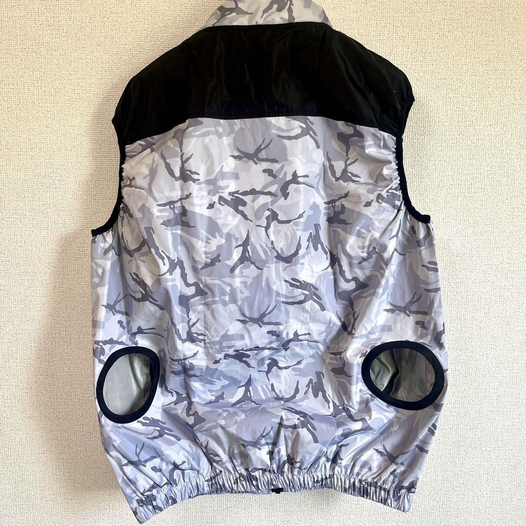 ✨2025年新設計✨空調服 空調作業服 ファンバッテリーセット 迷彩 白 2L