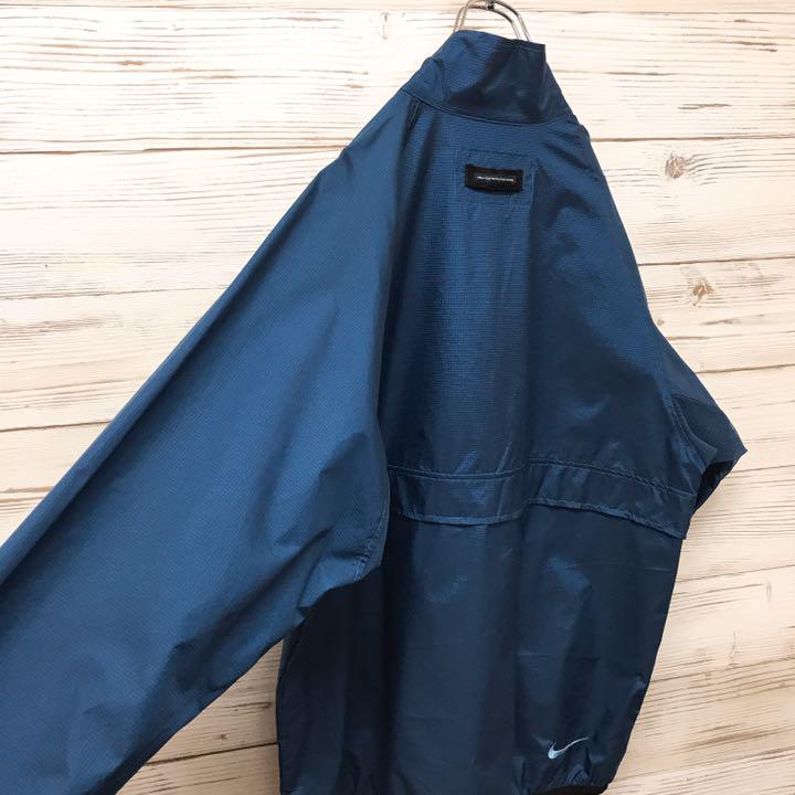 送料無料 希少 ナイキ NIKE ハーフジップナイロンジャケット L 刺繍 ブルー yu9eE-m34212986457 本物保証定番