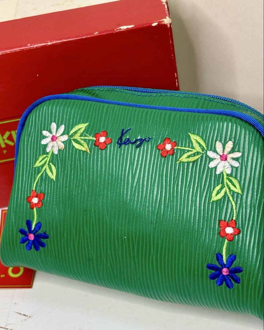 《未使用》KENZO ケンゾー ポーチ メイクポーチ レトロ y2k