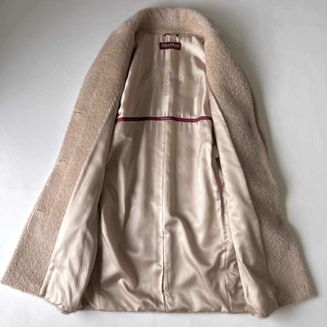 美品✨近年物　マックスマーラ　アルパカシャギー　テディベアコート　ベージュ　38