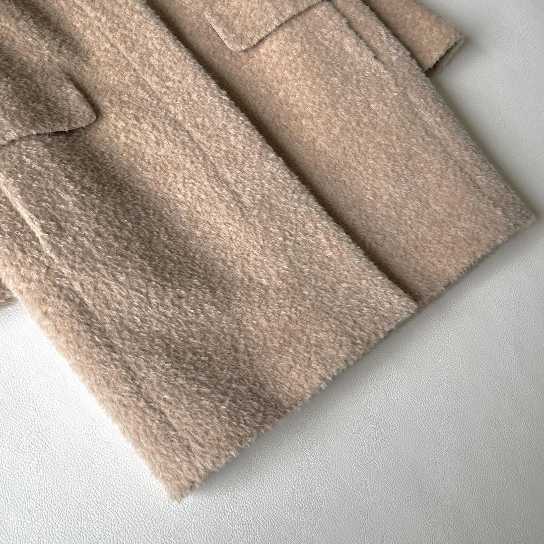 美品✨近年物　マックスマーラ　アルパカシャギー　テディベアコート　ベージュ　38