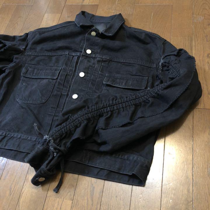 得価本物保証 ベルパー BELPER パッカリングデザイン ブラックデニム ジャケット 黒 mb78h-m34216000525 人気大特価
