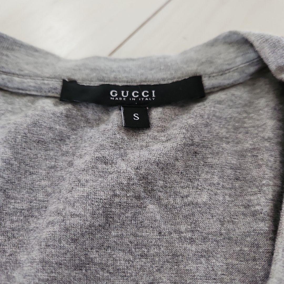 ‼️超カッコ良い‼️GUCCI Vネック Tシャツ(グレー) ‼️超カッコ良い‼️GUCCI Vネック Tシャツ(グレー)